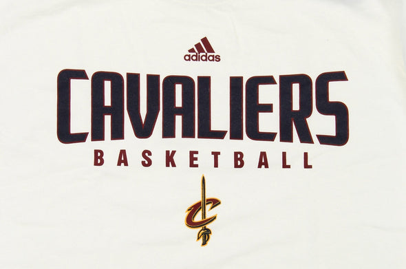 Adidas NBA Men's Cleveland Cavaliers Athletic Basic Graphic Long Sleeve Tee, White
