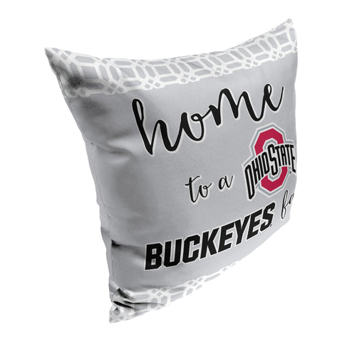 Northwest NCAA Ohio State Buckeyes Home Fan 2 Piece Throw Pillow Cover