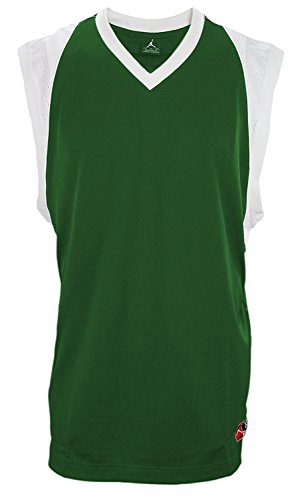 Jordan Men's Team Flight Game Athletic Basketball Jersey, Green/White