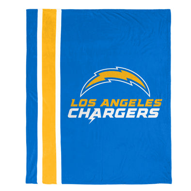 FOCO NFL Los Angeles Chargers Plush Soft Micro Raschel Throw Blanket, 50 x 60