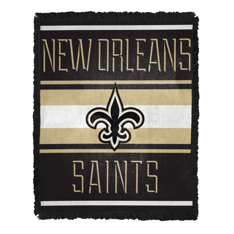Northwest NFL New Orleans Saints Nose Tackle Woven Jacquard Throw Blanket
