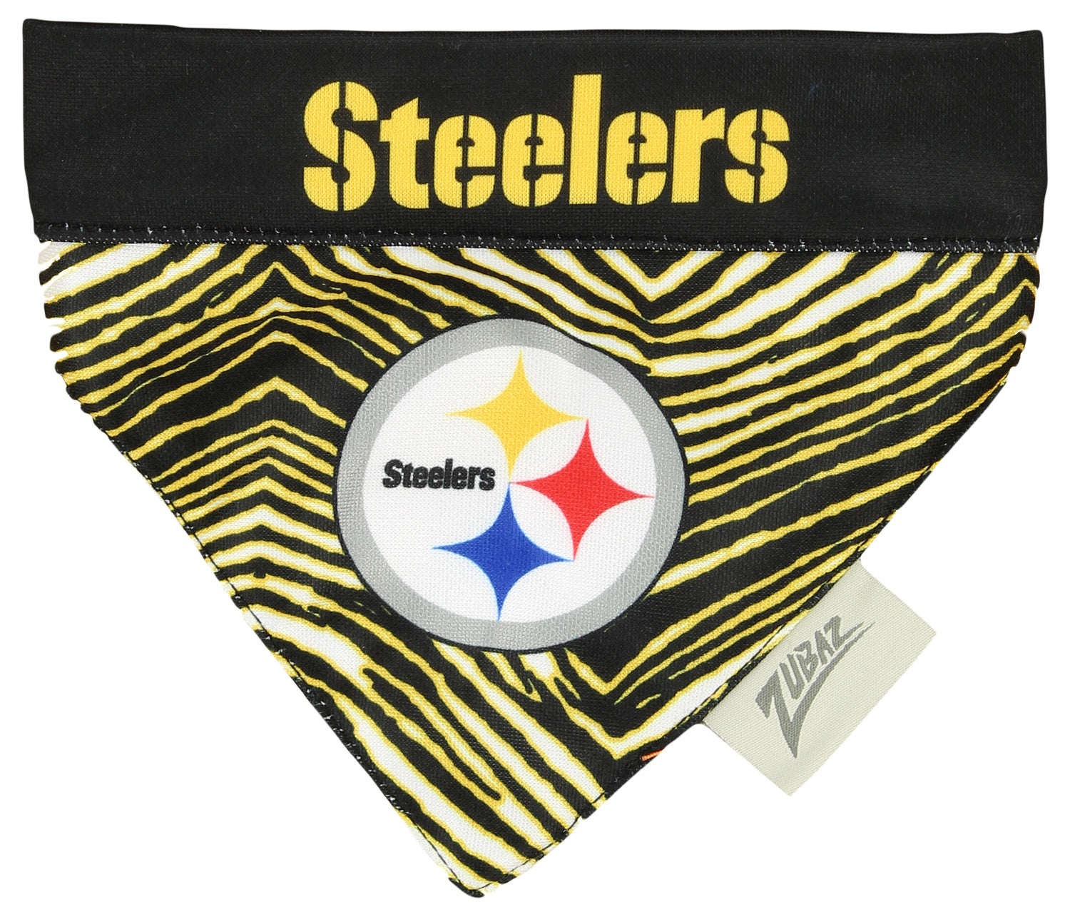 Zubaz x Pets First NFL Pittsburgh Steelers Reversible Bandana for Dogs & Cats