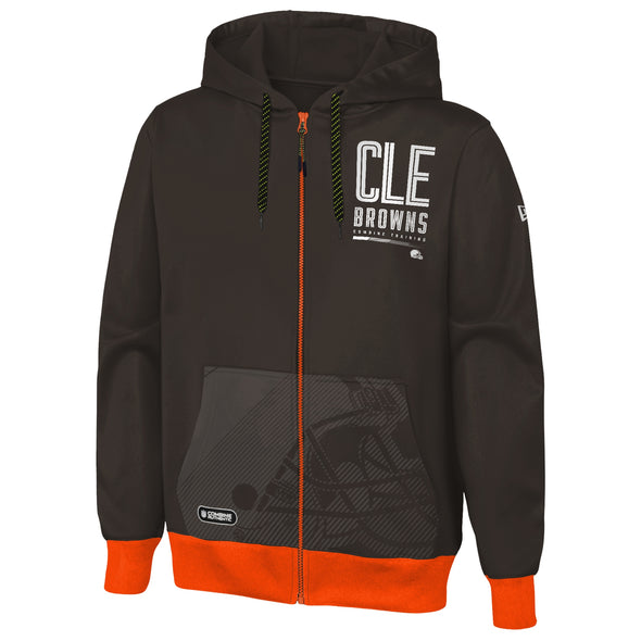 Outerstuff NFL Men's Cleveland Browns Drop Back Performance Fleece Hoodie