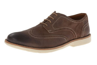 Clarks Men's Raspin Brogue Suede Oxford Shoes - Taupe Suede