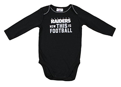 Gerber NFL Football Baby Oakland Raiders 2 Pack Long Sleeve Bodysuit Set