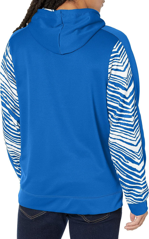 Zubaz NFL Men's Indianapolis Colts Team Color with Zebra Accents Pullover Hoodie