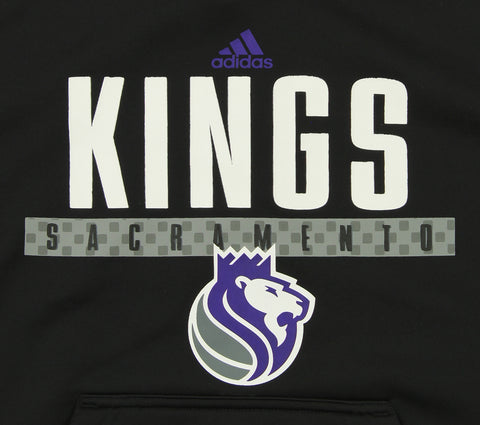 Adidas NBA Youth Sacramento Kings Playbook Pullover Hoodie, Black