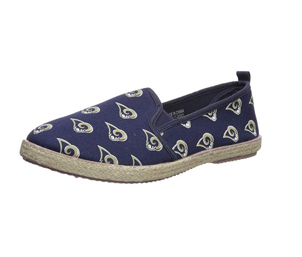 FOCO NFL Women's Los Angeles Rams Espadrille Canvas Shoe