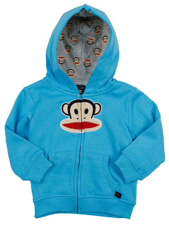 Paul Frank Little Boy's Kids Classic Julius Logo Zip Up Sweater Hoodie, 2 Colors