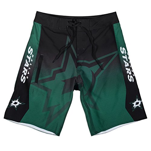 KLEW NHL Men's Dallas Stars Gradient Board Shorts