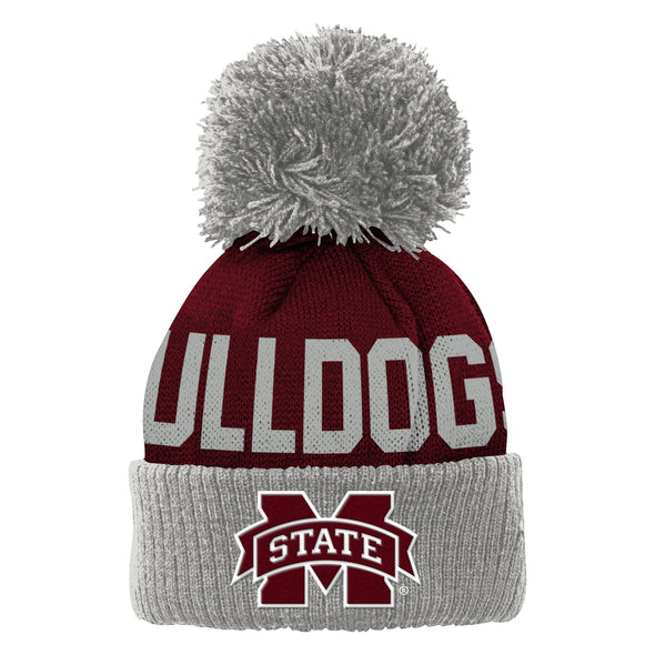 Outerstuff NCAA Toddlers Mississippi State Bulldogs Cuffed Knit Beanie with Pom