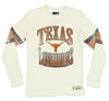 NCAA Youth Texas Longhorns Long Sleeve Henley Shirt, Cream