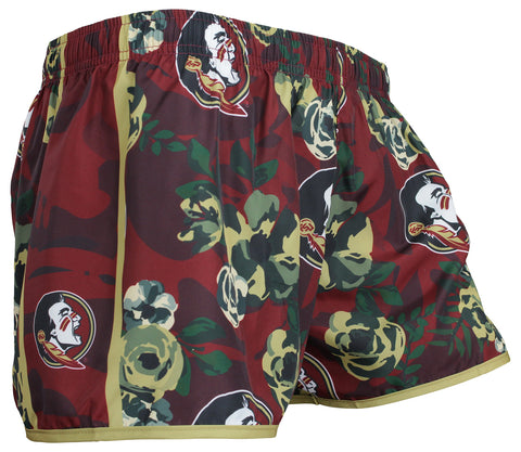 FOCO NCAA Women's Florida State Seminoles Floral Running Shorts