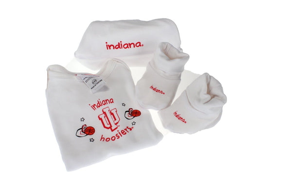 NCAA College Indiana Hoosiers Three Piece Newborn 0-6 months Gift Set