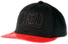 Flat Fitty Die Real Snapback Cap Hat, Black and Red, One Size