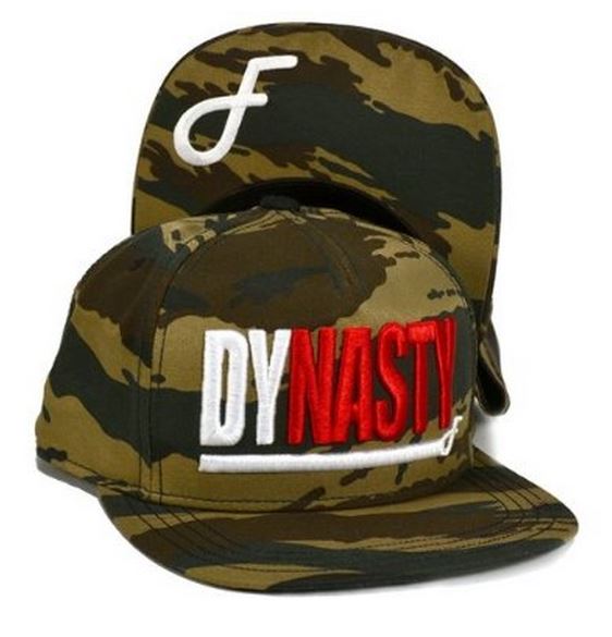 Flat Fitty Dynasty Snapback Cap Hat, Black Or Camo, OSFM