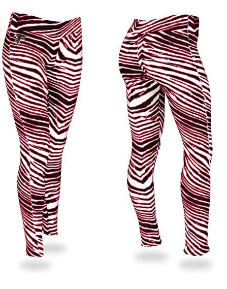Zubaz NFL Women's Atlanta Falcons Zebra Print Legging Bottoms
