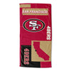 Northwest NFL San Francisco 49ers State Line Beach Towel