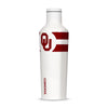 Corkcicle Oklahoma Sooners NCAA 2 Pack Canteen 16oz Modernist White Gym Stripe