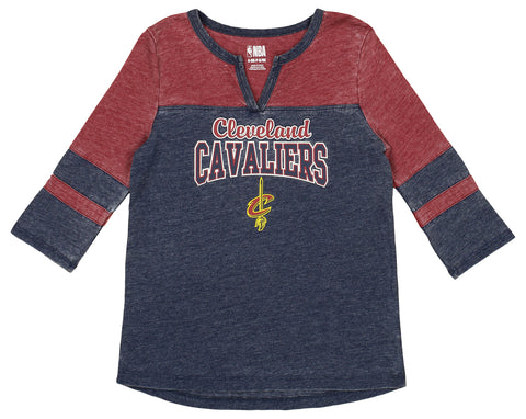 Outerstuff NBA Youth Girls Cleveland Cavaliers Split V-Neck Tee