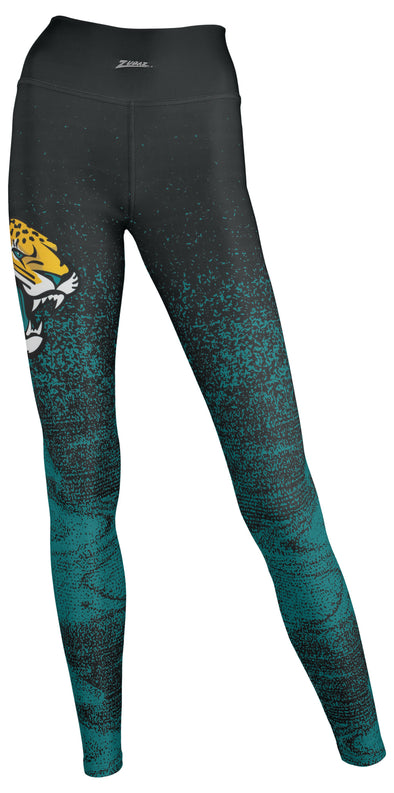 Zubaz NFL Women's Jacksonville Jaguars Static Fade Leggings