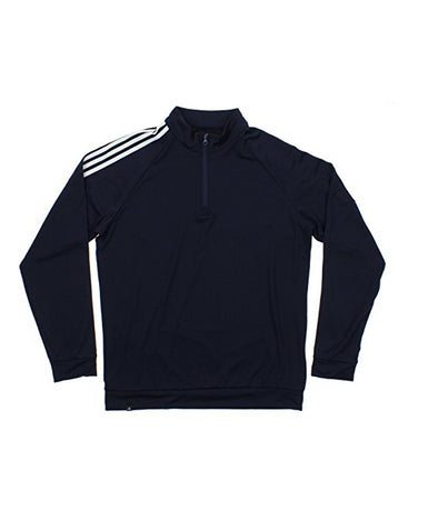 Adidas Men's Performance Navy 1/4 Zip Pullover Climalite Sweater, Navy