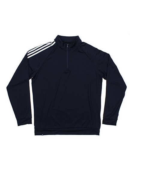 Adidas Men's Performance Navy 1/4 Zip Pullover Climalite Sweater, Navy