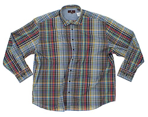 Argyle Culture Mens Long Sleeve Button Up Plaid Shirt, Multi