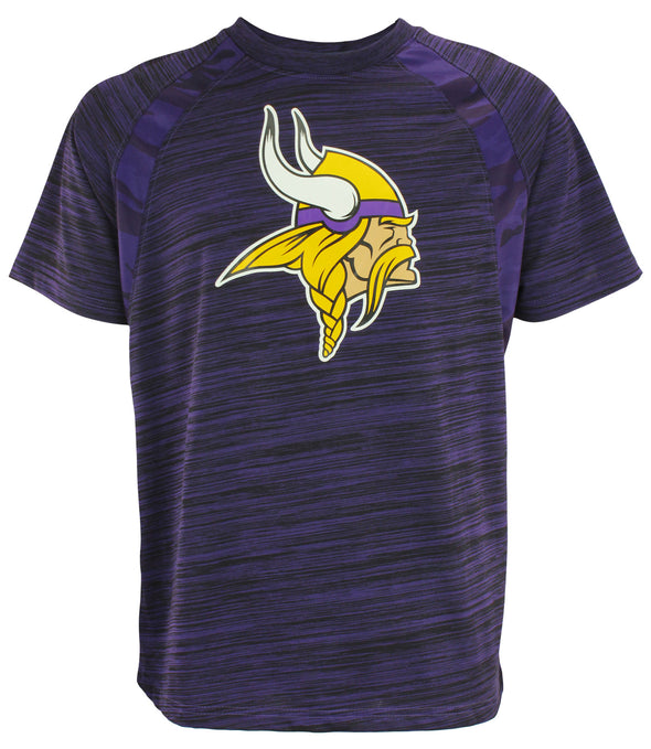 Zubaz NFL Men's Minnesota Vikings Tonal Camo Raglan T-Shirt