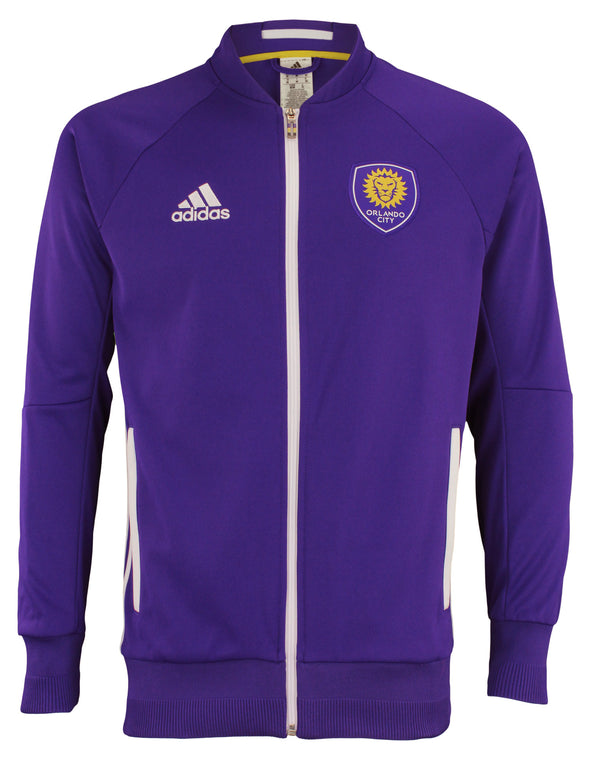 adidas MLS Men's Orlando City SC  Anthem Full Zip Jacket, Purple