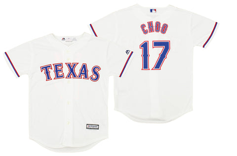 Outerstuff MLB Youth Texas Rangers Shin-Soo Choo #17 Cool Base Home Jersey, White