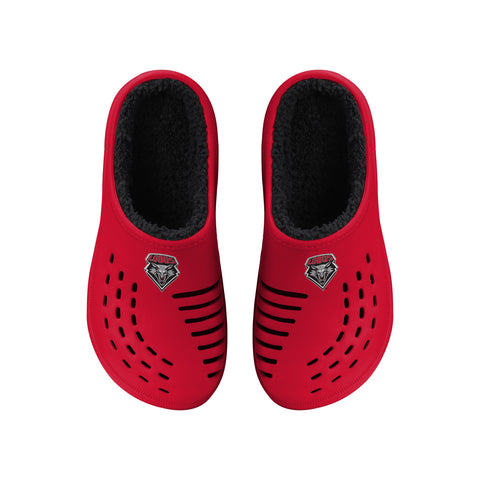 FOCO NCAA Men's New Mexico Lobos Sherpa Lined Big Logo Clogs