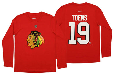 Reebok NHL Youth Chicago Blackhawks Jonathan Toews #19 Long Sleeve Player Tee