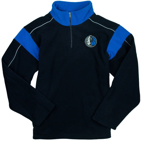 NBA Youth Boys Kids Dallas Mavericks 1/4 Zip Pullover Fleece Sweatshirt, Navy