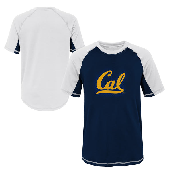Outerstuff NCAA Youth California Golden Bears Color Block Rash Guard Shirt
