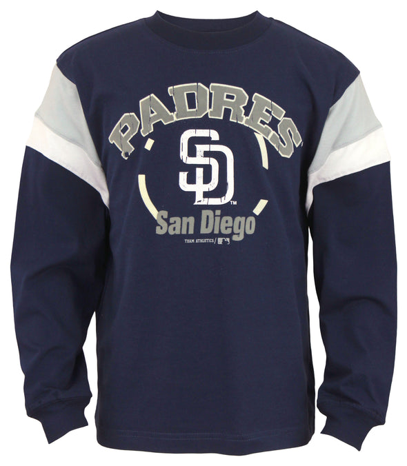 OuterStuff MLB Youth San Diego Padres Long Sleeve Tee, Navy