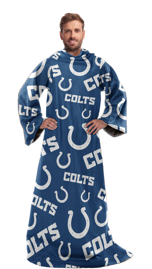 Northwest NFL Indianapolis Colts Toss Silk Touch Comfy Throw with Sleeves