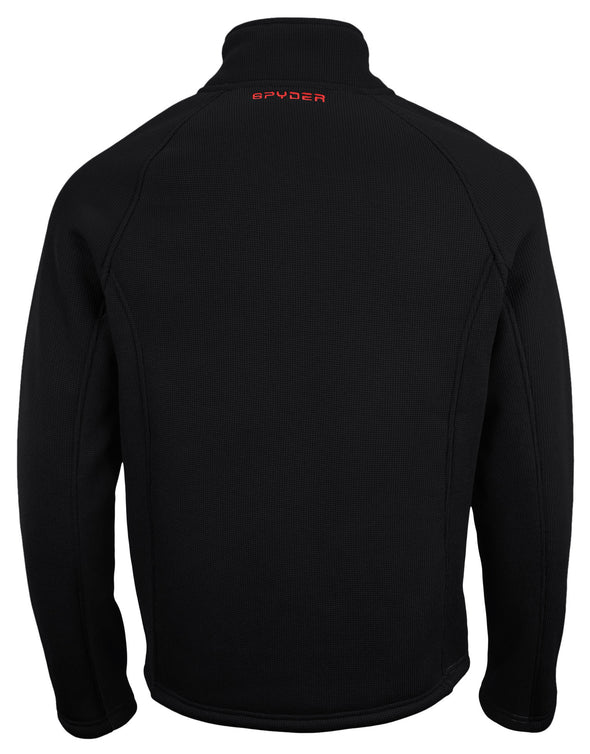 Spyder Men's Stellar Jacket Sherpa Lined Bonded Fleece, Black