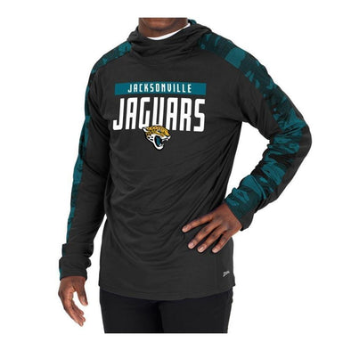 Zubaz NFL Men's Jacksonville Jaguars Lightweight Elevated Hoodie with Camo Accents