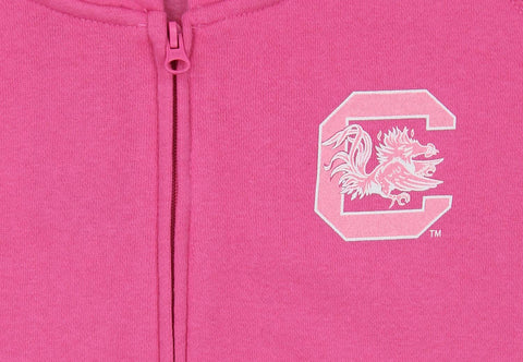 Outerstuff NCAA Women's South Carolina Gamecocks Zip Up Hoodie, Pink