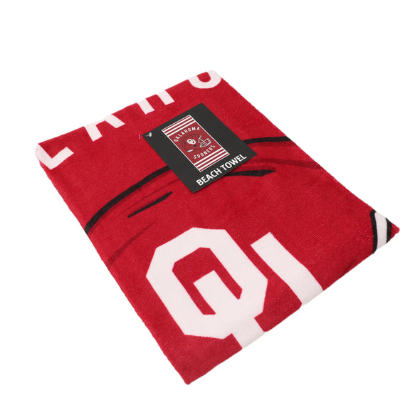Northwest NCAA Oklahoma Sooners Stripes Beach Towel, 30"X60"
