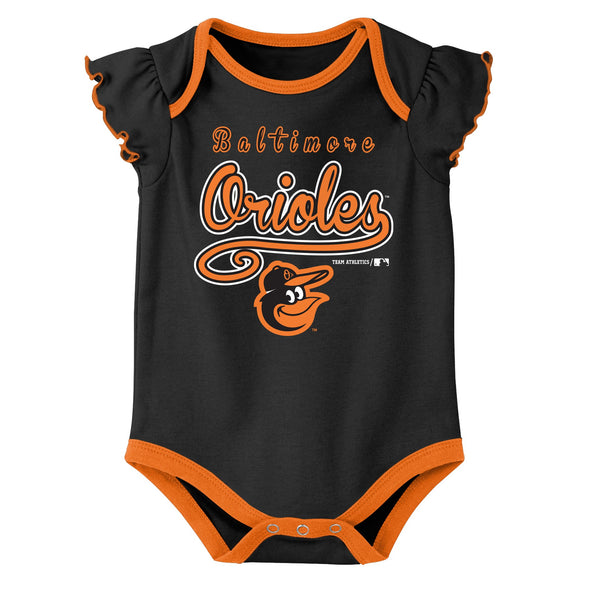 Outerstuff MLB Baseball Infants Baltimore Orioles 3 pack Creeper Set