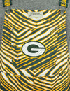 Zubaz NFL Men's Green Bay Packers Zebra Printed Team Bib Overalls