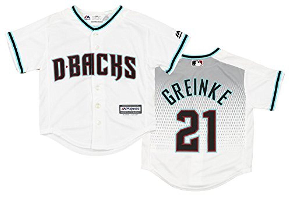 Majestic MLB Kids Arizona Diamondbacks Zack Greinke #21 Alt Replica Jersey - Medium (5-6)