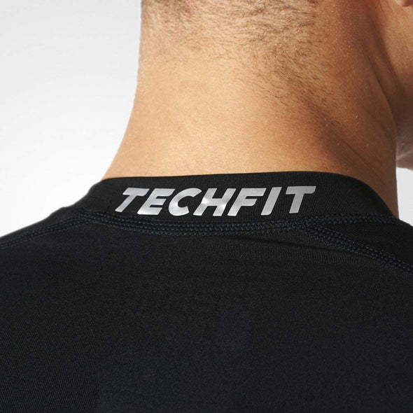 Adidas Men's Techfit Base Layer Short Sleeve Tee, Black