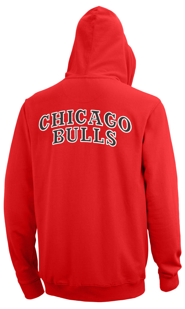 FISLL NBA Men's Chicago Bulls Team Color Premium Fleece Hoodie