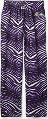 Zubaz Baltimore Ravens NFL Men's Zebra Left Hip Logo Lounge Pant