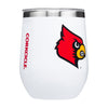 Corkcicle NCAA 12oz Louisville Cardinals Triple Insulated Stainless Steel Wine Glass