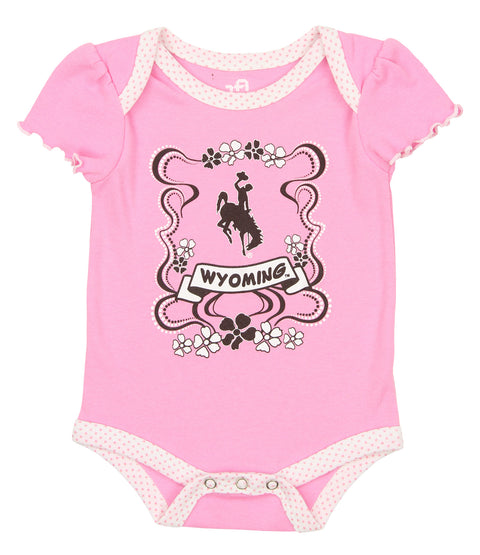 Outerstuff NCAA Infant Girls Wyoming Cowboys Love Two Pack Creeper