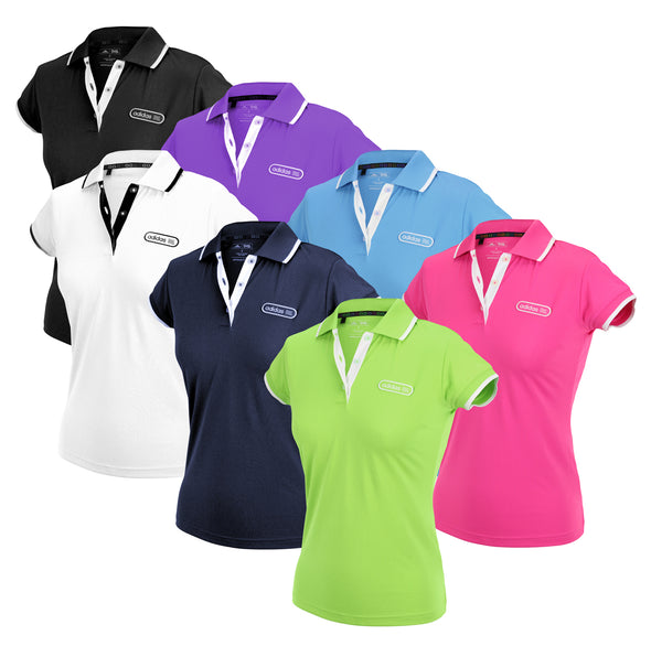 Adidas Taylormade Womens FP Solid Polo With Patch Polo Shirt, Color Options